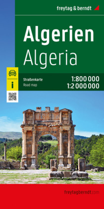 Algerien, Straßenkarte 1:800.000 - 1:2.000.000, freytag & berndt: 1:800000