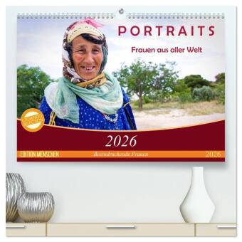 PORTRAITS - Frauen aus aller Welt (hochwertiger Premium Wandkalender 2026 DIN A2 quer), Kunstdruck in Hochglanz: Eindrucksvolle Fotografien von Frauen aus unterschiedlichen Kulturkreisen