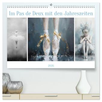Im Pas de Deux mit der Stille (hochwertiger Premium Wandkalender 2026 DIN A2 quer), Kunstdruck in Hochglanz: Ballett mit fantasievollen Szenerien