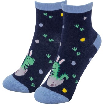 Zaubersocken Kind Dino: Material: 80% Baumwolle, 15% Nylon, 5% Elastan. mehrfarbig.
