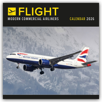 Flight - Modern Commercial Airliners - Passagierflugzeuge 2026 - Wand-Kalender: Original Carousel-Kalender [ Mehrsprachig] [ Kalender]