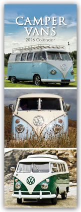 Camper - Camper Vans - Slimline-Kalender 2026: Original Gifted Stationery Kalender - Slimline [ Mehrsprachig] [ Kalender]