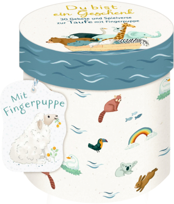 Spieledose - Du bist ein Geschenk: 30 Gebete und Spielverse zur Taufe: Mit Fingerpuppe aus Plüsch als Geschenk zur Geburt und Taufe