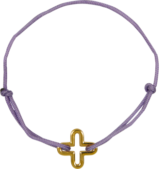 Armband - Armband mit Kreuzanhänger: (vergoldet): Größenverstellbar, vergoldet, symbolisches Geschenk zur Kommunion, Konfirmation oder als liebevolle Überraschung