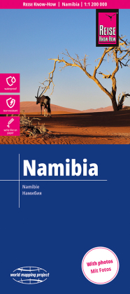 Reise Know-How Landkarte Namibia (1:1.200.000): reiß- und wasserfest (world mapping project). 1:1200000