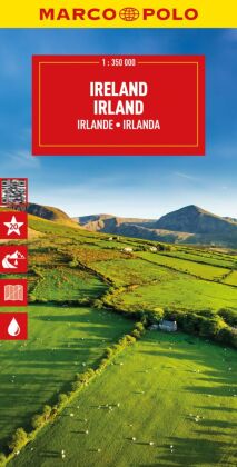 MARCO POLO Reisekarte Irland 1:350.000: Straßenkarte und Autokarte mit sehenswerten Strecken, Highlights und digitaler Erweiterung. 1:350000