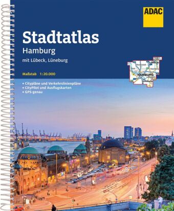 ADAC Stadtatlas Hamburg 1:20.000: mit Lübeck, Lüneburg. 1:20000