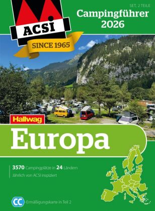 ACSI Campingführer Europa 2026: Bestehend aus 2 Bänden inkl. ACSI CampingCard Ermässigungskarte